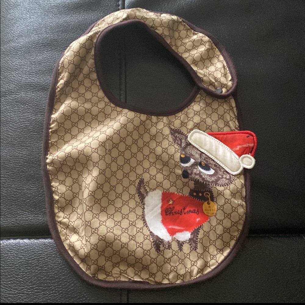 Gucci Logo Christmas Bib